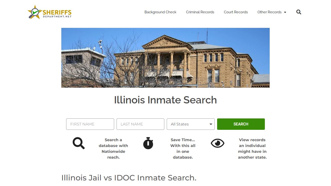 Illinois Inmate Search: Lookup IDOC Prison and County Jail Records.